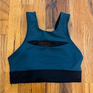 Lululemon Athletica Teal and Black Sports Bra